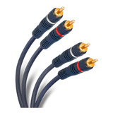 Cable 2 Plug Rca A 2 Plug Rca De 1,8 M, Reforzado, Con Conec