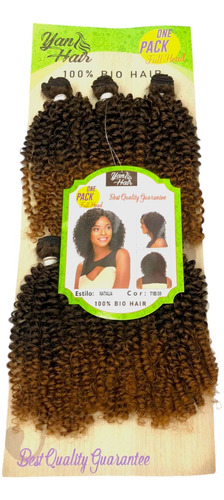 Cabelo Bio Orgânico Black Cacheado Natalia 6 Telas 25 Cm