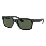 Óculos De Sol Ray-ban Rb4393-m F650/71 56 Linha Ferrari Cor Preto Cor Da Armação Preto Cor Da Haste Preto Cor Da Lente Verde Desenho Retangular