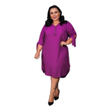 Vestido Chemise Feminino Moda Evangelica Plus Size 