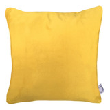 Cojín Decorativo Diseño Suave Amarillo 50x50 Con Relleno 