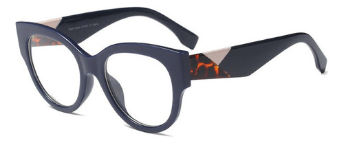 Marco Lente Óptico Cat.0 Elegant Cat Eye Wayfarer Dark Blue