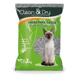 Arena Para Gato Clean & Dry Aglutinante Premium 15k 5 Bolsas