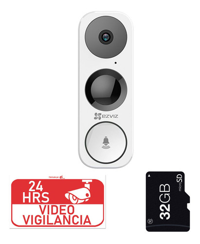 Timbre Ip Wi-fi (doorbell) Cámara 3 Mp / Pir + Micro Sd 32gb