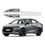 Moldura Lateral Emblema Para Chevrolet Onix Aveo Tracker 