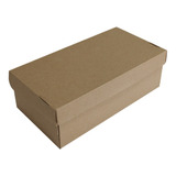 20 Cajas De Cartón Para Zapato 33x18x12 Cm, Café