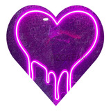 Cartel Corazón Derretido Neon Led Acrilico Transparente