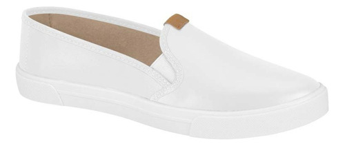 Tenis Feminino Moleca Slip On Branco Casual Enfermagem 