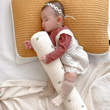 Hiltow Baby Anti Roll Side Sleep Pillow Soft Cotton Neck Sup