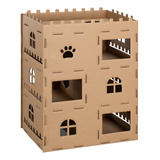 Caseta De Juegos Para Gatos Castillo De Cartón