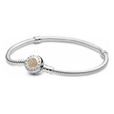 Pulsera Pandora Original Signature Plata 925 Y Oro Dorado