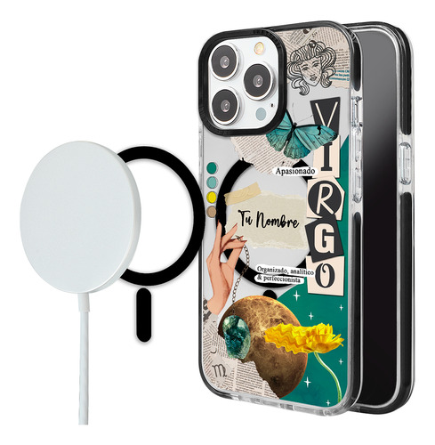 Funda Para iPhone Magsafe Signo Zodiaco Virgo Nombre