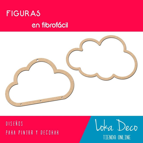 Atrapasueños Nube Fibrofácil 20cm X 5 Unidades