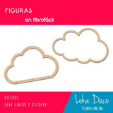 Atrapasueños Nube Fibrofácil 20cm X 5 Unidades