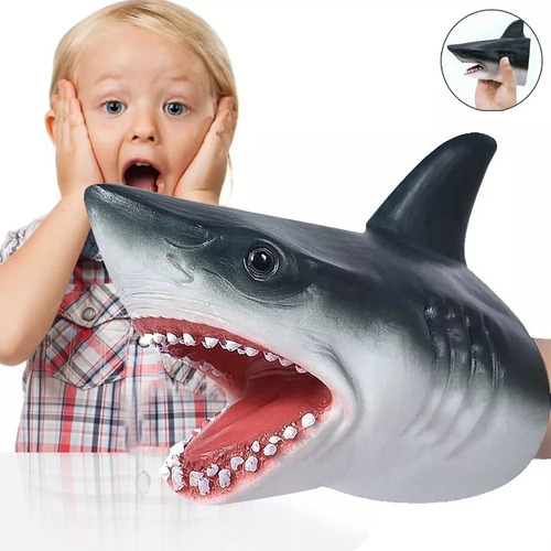 Marioneta De Mano De Tiburón Para Niños, Juguetes De Bromas