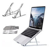 Suporte P/ Laptop Stand Notebook Macbook Dobrável Ajustável Cor Alumínio