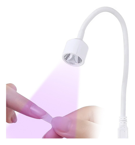  Secador Uña Uv Led Lampara Manicure Portátil Soft Gel Usb Color Blanco