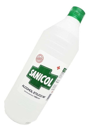 Alcohol De Cereal Sanicol Etilico Comestible  96° X 1 Litro