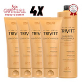 Trivitt Kit 4 Condicionadores E Shampoo Pós-quimica 1 Litro