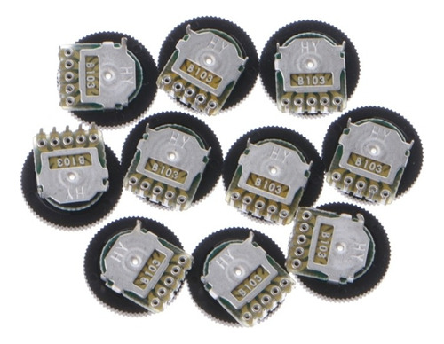 10 Piezas B103 16x2mm 10k Ohmios Rueda De Volumen Cónico De