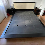 Cama 2x2 Con 4 Cajones Respaldo  De Cuero