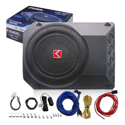 Subwoofer Amplificado para Auto de 10 Pulgadas, Bocina de Graves Activa 800W, Delgado y Fácil de Instalar, con Entrada RCA y Alto Nivel, para Camionetas y Autos con Espacio Reducido | Meses sin interés