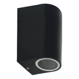 2 Arbotantes Negros Pared Exterior Con 2 Focos Led Ade-004