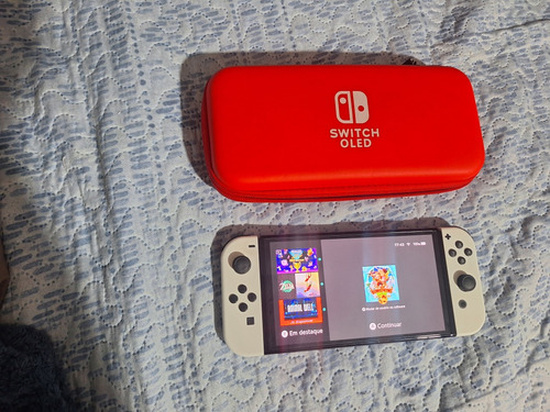 Nintendo Switch Oled 64 Gb Com 6 Jogos Físicos 