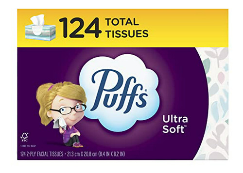 Pañuelos Faciales  Ultra Soft, 124 Uds., Tamaño Familiar