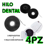 Hilo Dental Menta Ecologico 50mts Carbon C/ Repuesto 4pz