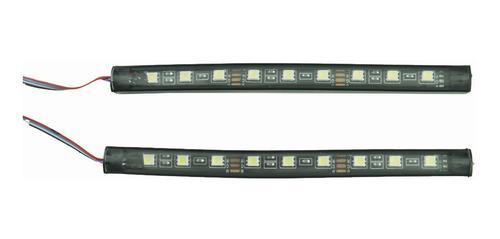 Tiras Led Flexibles 18 Led Luz Blanca Con Estrobo 17cm