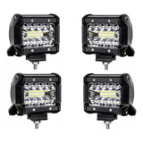 Faros Auxiliar X 4 Led 240w Total 60w X 4 Spot Flood 4x4