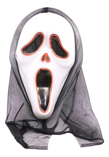 Máscara De Halloween Con Luz Led Glowing Scream