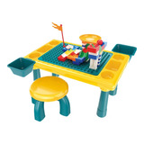 Mesa Para Legos Incluye Mesa, 1 Silla Y Legos