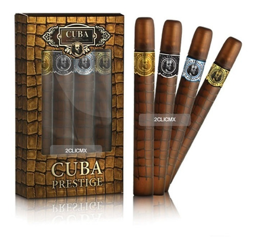 Cuba Prestige Set De 4 Piezas De 35 Ml Con Envio Gratis