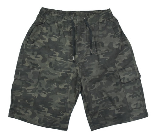 Bermuda Cargo Hombre Short Corto Jogger Gabardina Elastizada