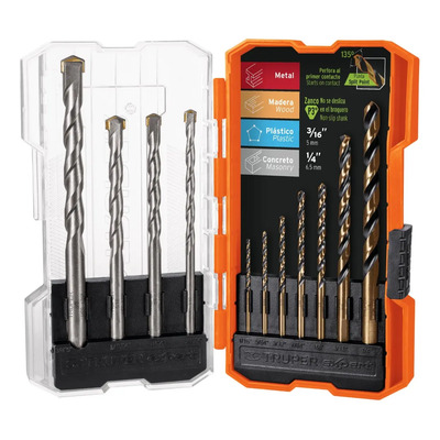Juego De Brocas Metal Y Concreto 11 Piezas Truper Jbac-11  | MercadoLibre