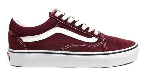 Tenis Caballero Vans Casual Con Agujeta Vino Textil  Vn0a38g