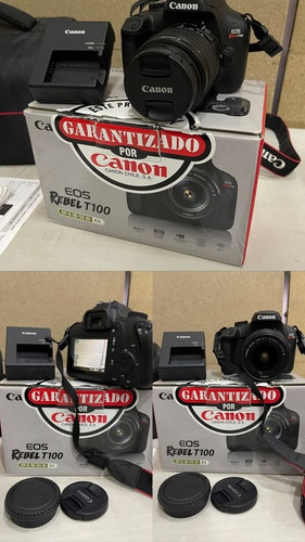  Canon Eos Rebel Kit T100 + Lente 18-55mm Iii Color  Negro
