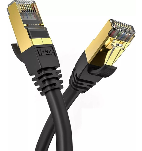 Cable Rojo Plano Categoría 8 Cat8 Rj45 Utp Ethernet 1.5m 40g