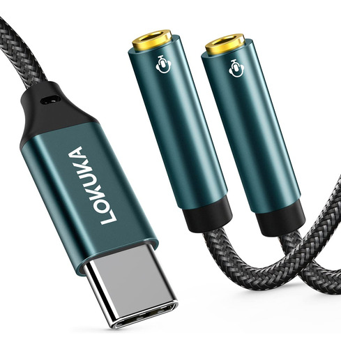 Lokuka Divisor De Auriculares Usb C A Doble Hembra De 0.138.