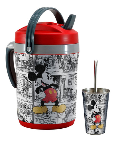 Set Terere Termo Vaso Bombilla, Mickey Mouse