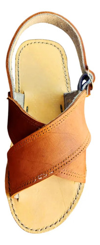 Huarache Cruzado De Vaqueta