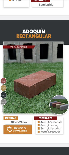 Venta De Adoquines Rectangular De Concreto