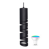 Luz Colgante Comedor Tubular Moderna C/ Dicro Rgb Smart