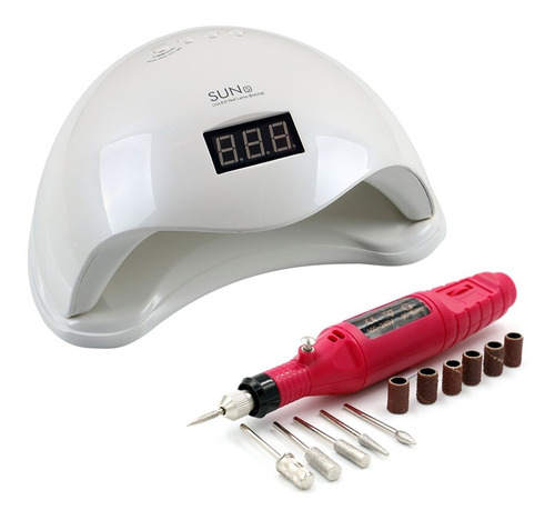 Kit De Manicure Lampara Led Manicure Secador Torno De Uñas