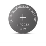 Bateria L I R 2032 Recarregável Li-on 3,6v Lithium Lir 