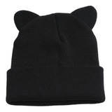 Gorro Suave De Invierno Para Mujer Orejas De Gato Kawaii