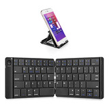 Teclado Bluetooth Plegable Inalambrico Portatil, Negro