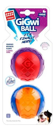 Gigwi Juguete Bola Para Perro - Pack X 2 Talla Large (7cm)